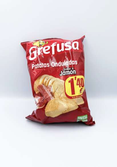 Grefusa Patatas Onduladas sabor Jamón